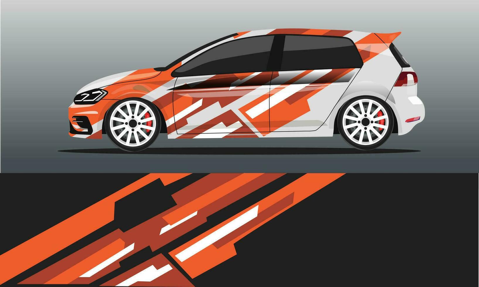 bil dekal wrap design vektor. abstrakt stripe racing för livery, fordon, rally, race, bil. vektor