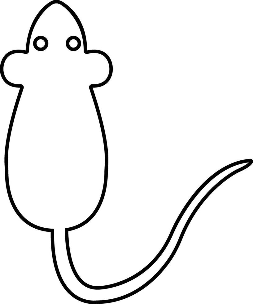 Maus Tier Symbol im modisch Linie Stil. isoliert auf transparent Hintergrund. Ratte, Mäuse Zeichen Symbole Design verwenden Vektor zum Apps und Webseite