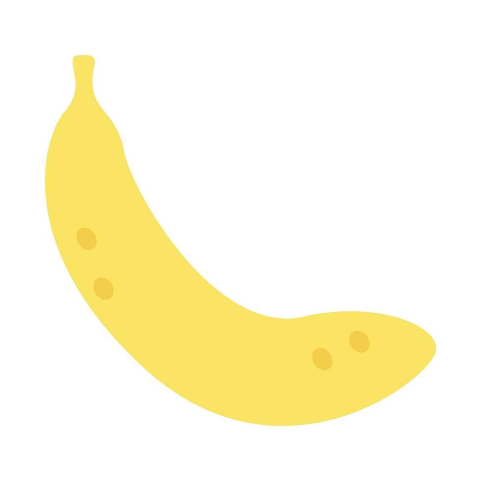 banan ikon isolerat på vit bakgrund. färsk gul tropisk frukt vektor illustration