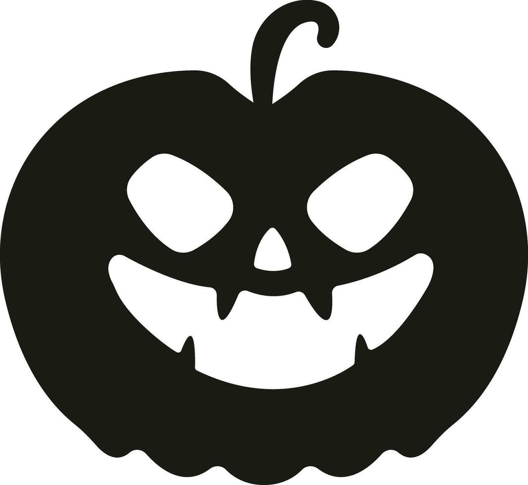 rolig halloween pumpa ansikte ikon platt stil skrämmande ansikte isolerat transparent bakgrund domkraft lykta pumpa leende mall för halloween hälsning kort affisch broschyr eller flygblad. vektor appar hemsida