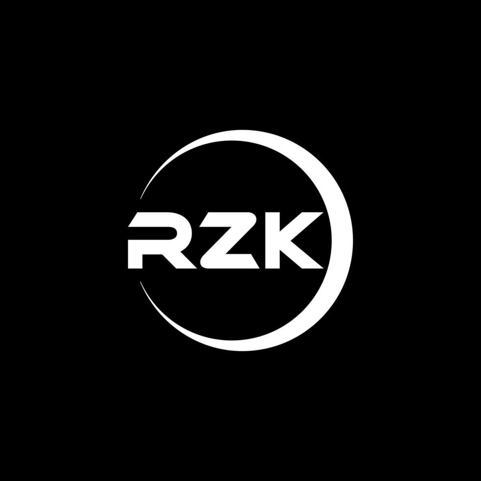 rzk brev logotyp design, inspiration för en unik identitet. modern elegans och kreativ design. vattenmärke din Framgång med de slående detta logotyp. vektor