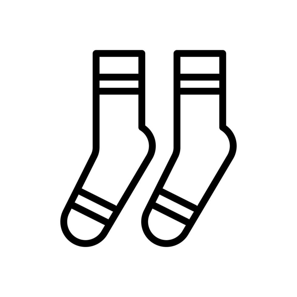 Socken Symbol Linie Stil vektor
