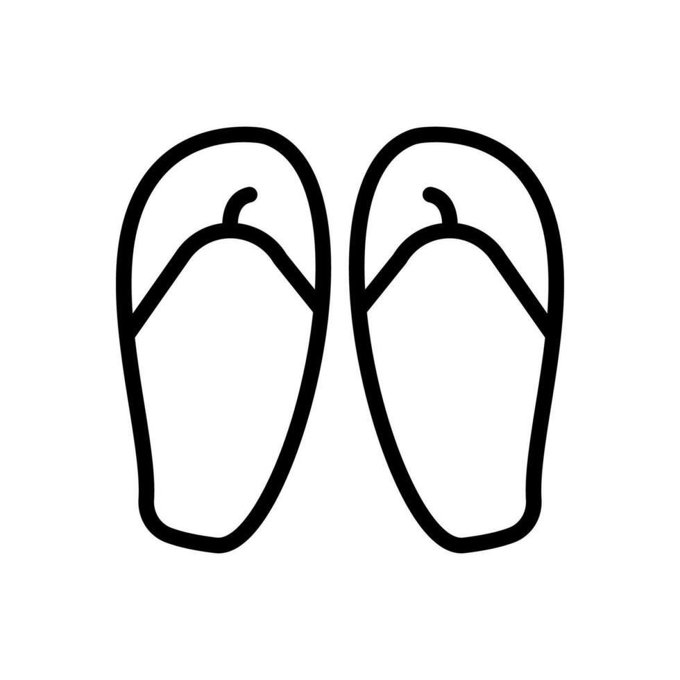 Slipper Symbol Linie Stil vektor