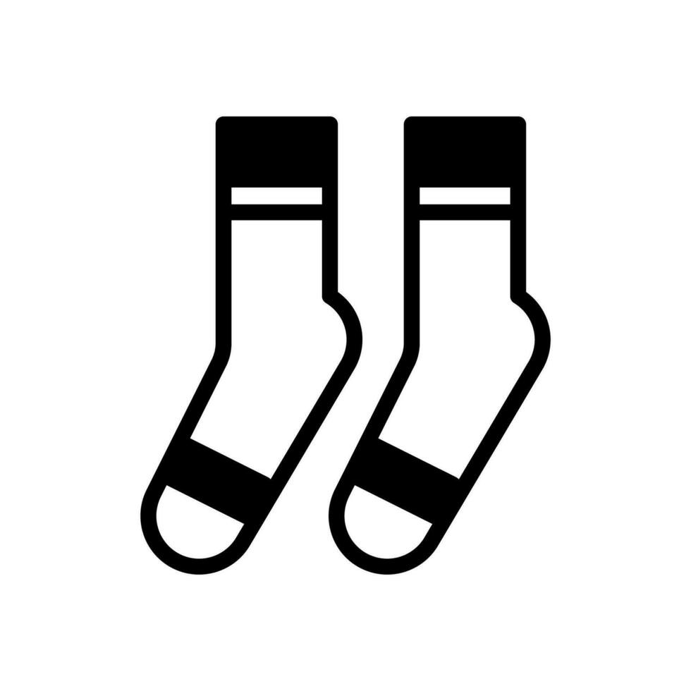 Socken Symbol solide Stil vektor