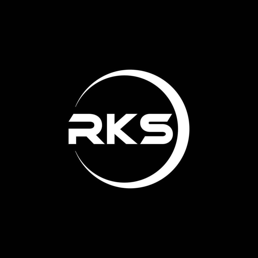 rks brev logotyp design, inspiration för en unik identitet. modern elegans och kreativ design. vattenmärke din Framgång med de slående detta logotyp. vektor