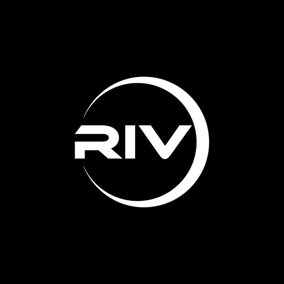 riv brev logotyp design, inspiration för en unik identitet. modern elegans och kreativ design. vattenmärke din Framgång med de slående detta logotyp. vektor