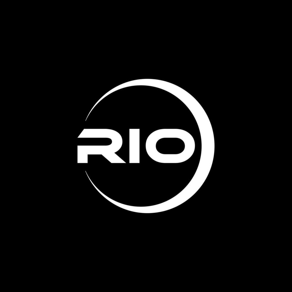 rio brev logotyp design, inspiration för en unik identitet. modern elegans och kreativ design. vattenmärke din Framgång med de slående detta logotyp. vektor