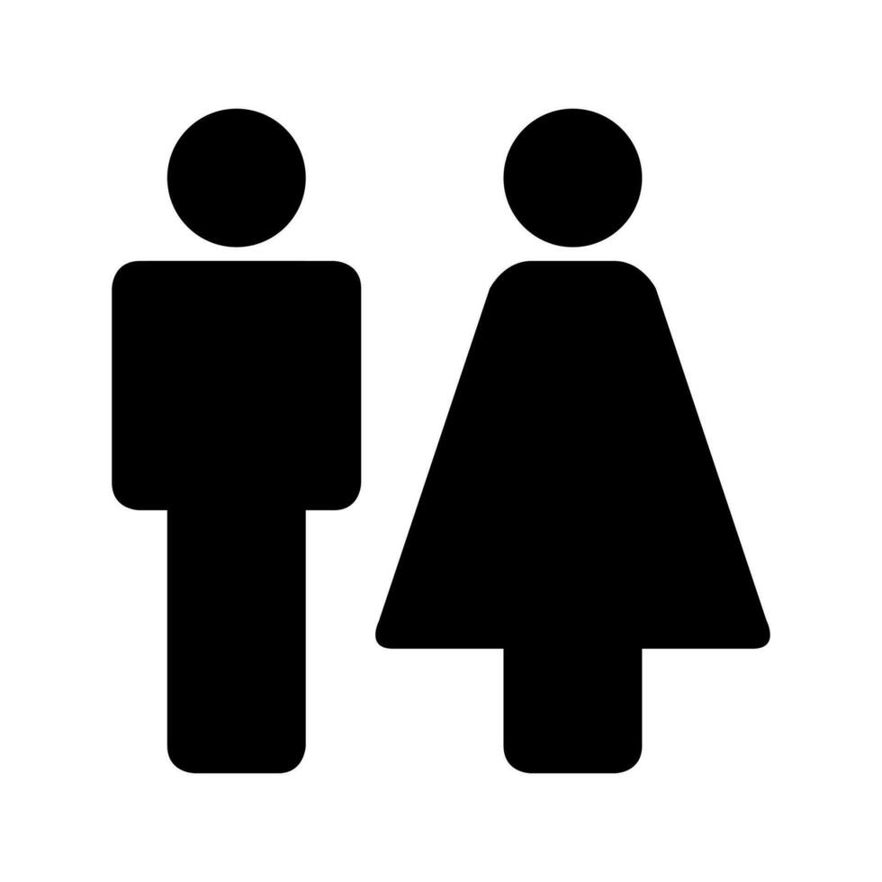 Geschlecht Symbol Badezimmer Symbol Öffentlichkeit Toilette, Vektor Illustration