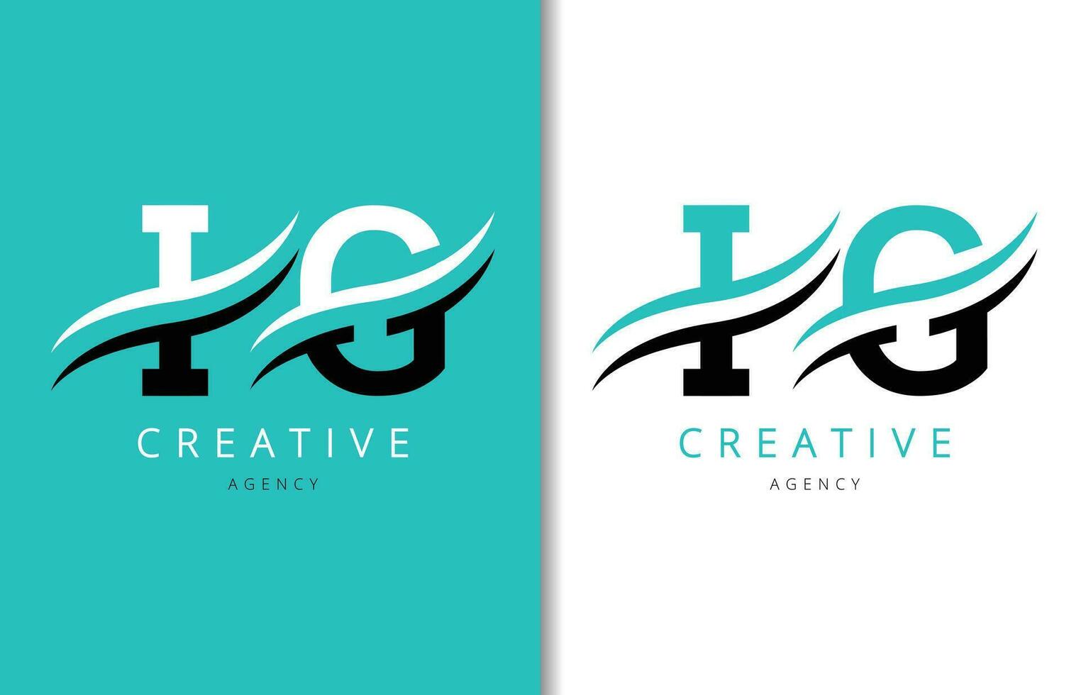 ich G Brief Logo Design mit Hintergrund und kreativ Unternehmen Logo. modern Beschriftung Mode Design. Vektor Illustration