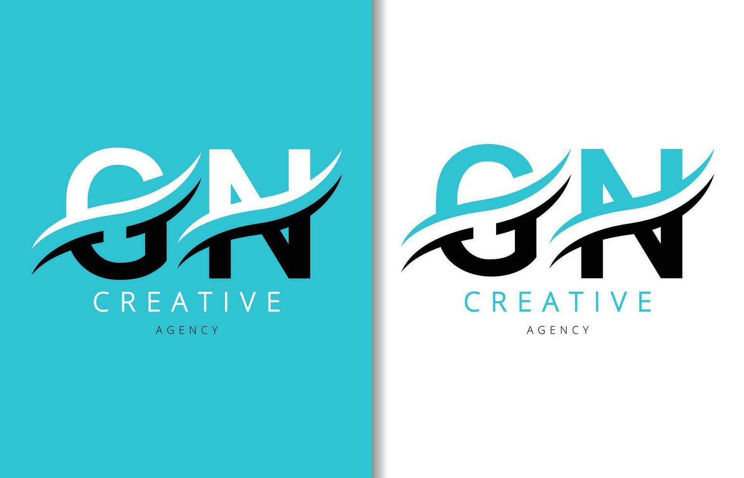 g n brev logotyp design med bakgrund och kreativ företag logotyp. modern text mode design. vektor illustration