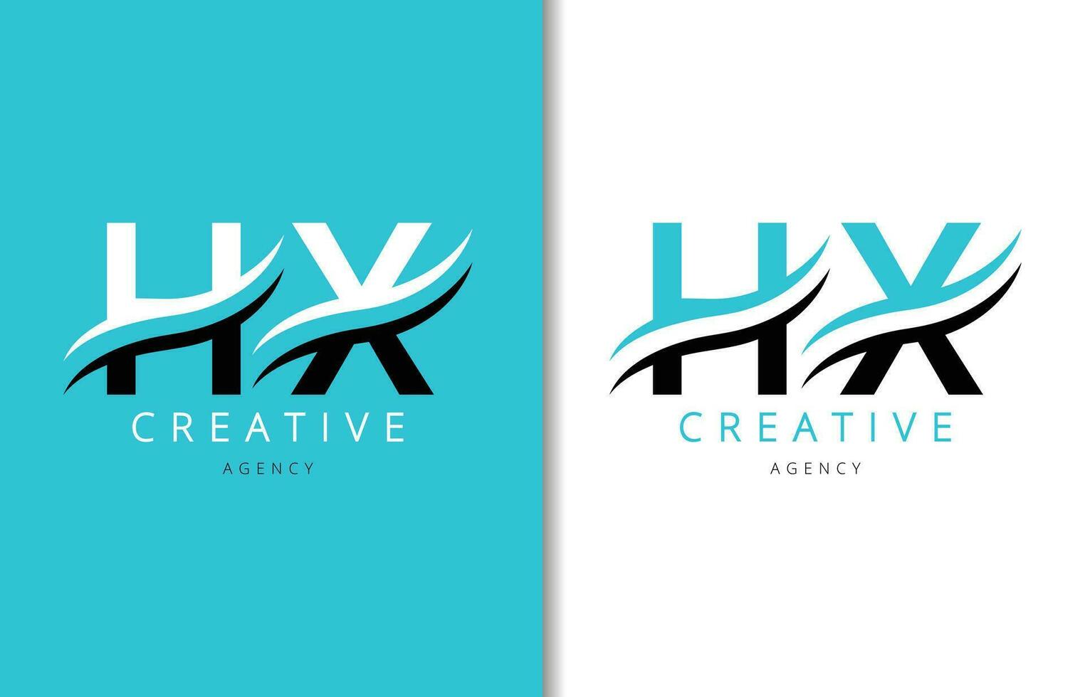 h x brev logotyp design med bakgrund och kreativ företag logotyp. modern text mode design. vektor illustration