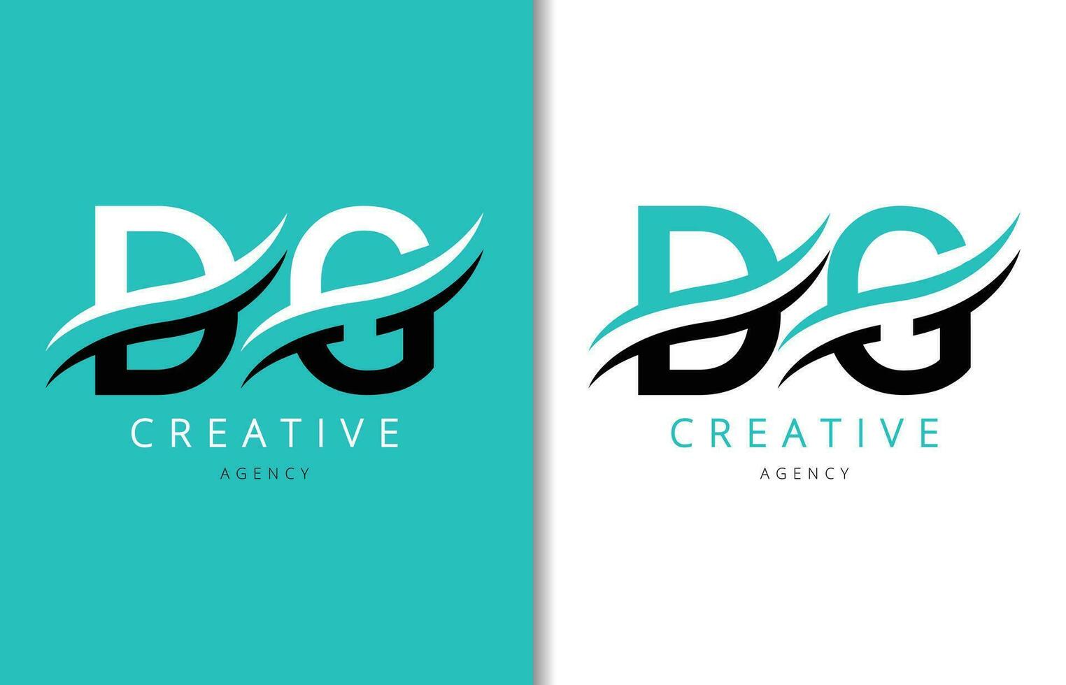 d G Brief Logo Design mit Hintergrund und kreativ Unternehmen Logo. modern Beschriftung Mode Design. Vektor Illustration