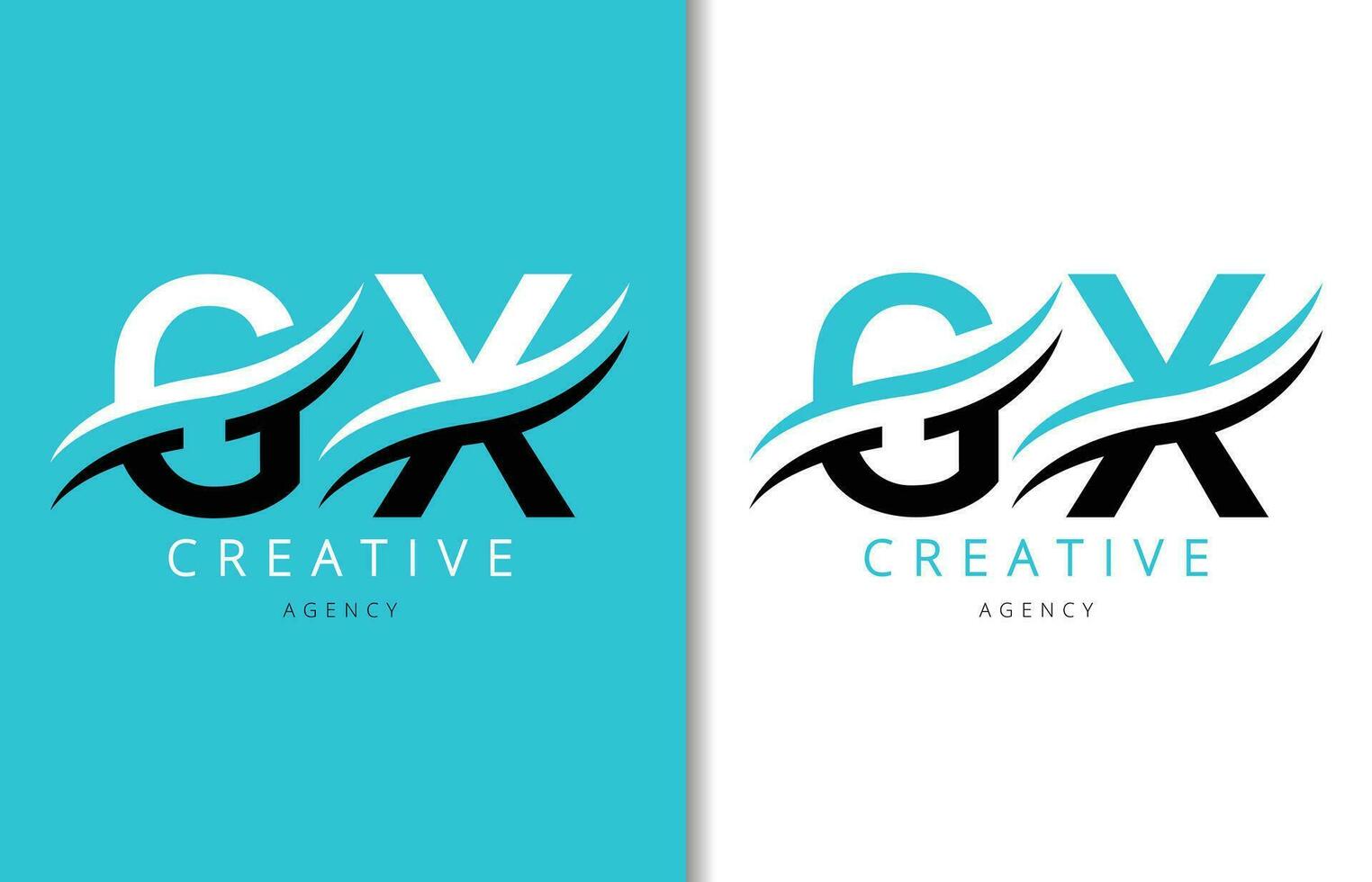 g x brev logotyp design med bakgrund och kreativ företag logotyp. modern text mode design. vektor illustration