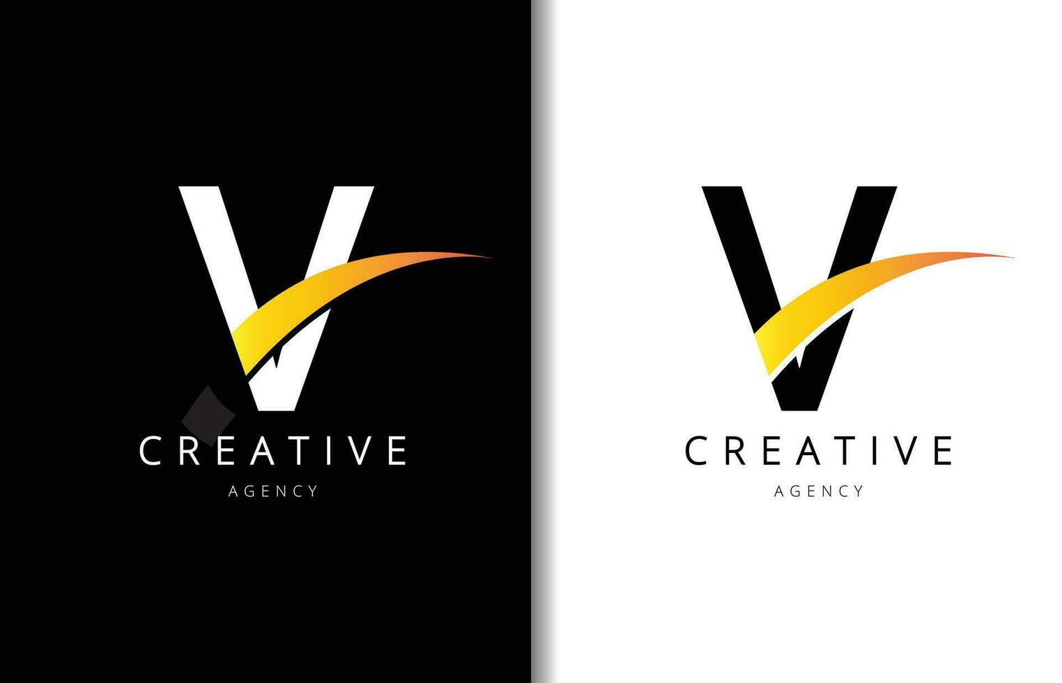 v Brief Logo Design mit Hintergrund und kreativ Unternehmen Logo. modern Beschriftung Mode Design. Vektor Illustration