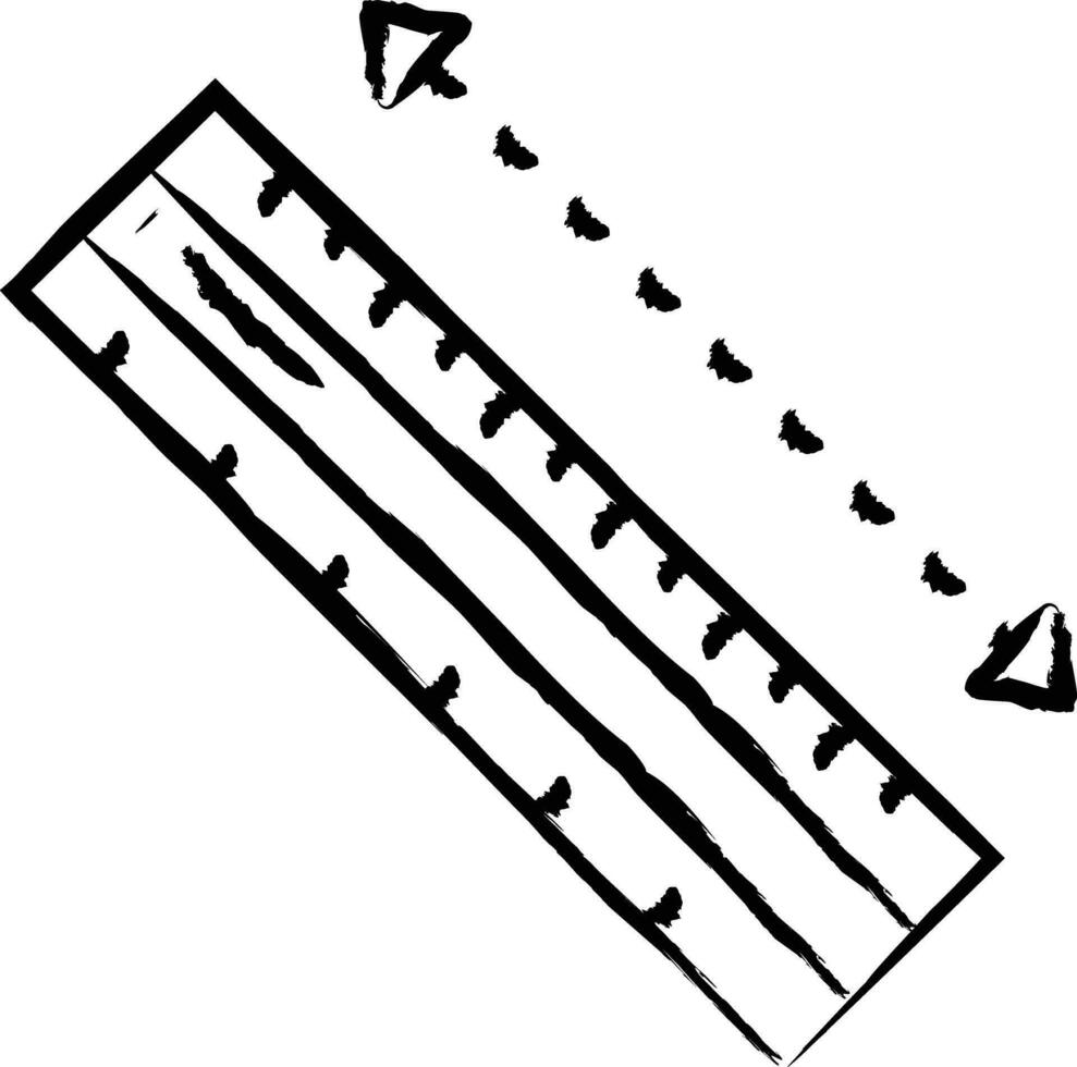 Lineal Hand gezeichnet Vektor Abbildungen