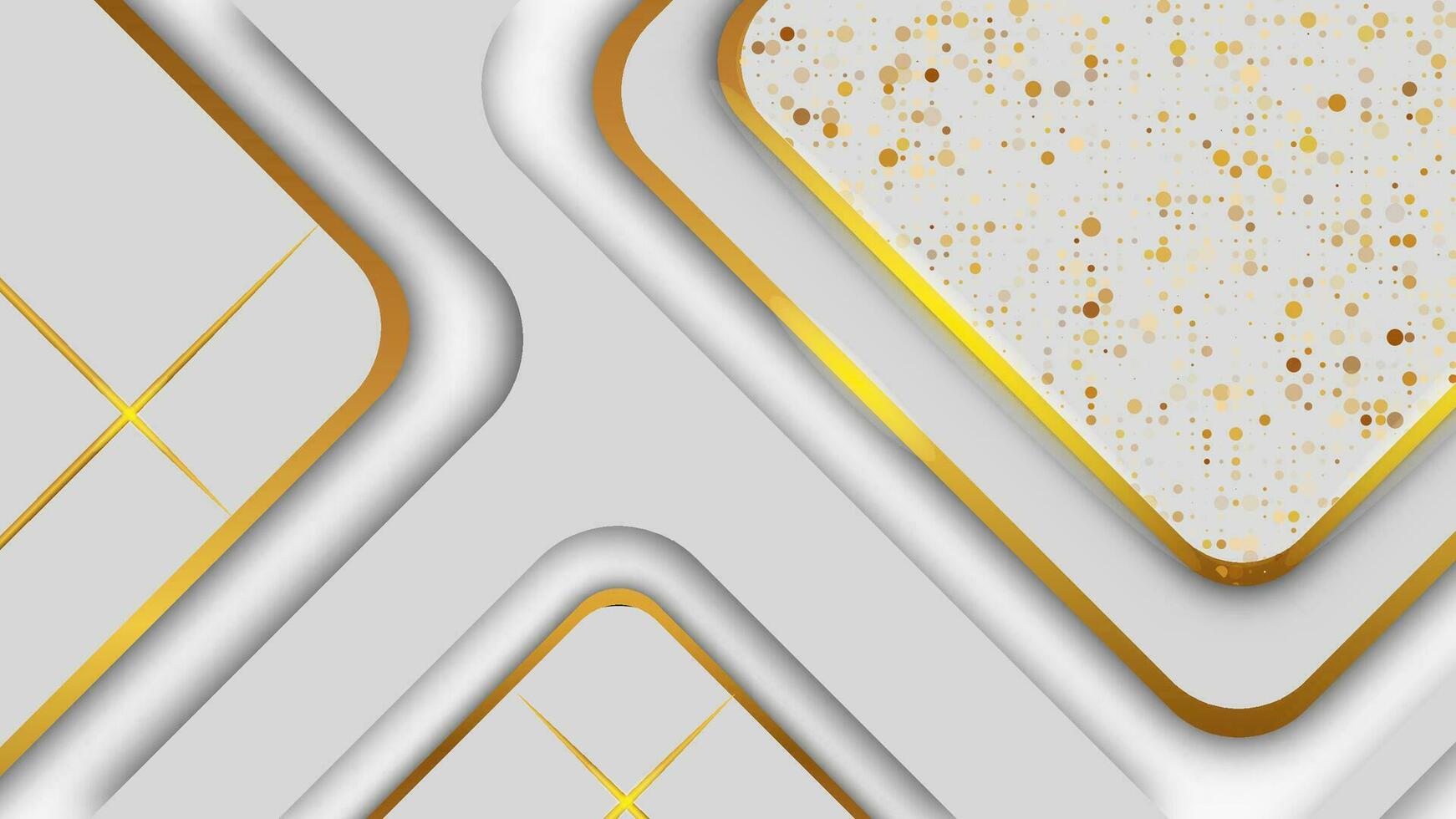 abstrakt exklusiv Dekoration, modern geometrisch mit Gold Rahmen Hintergrund vektor