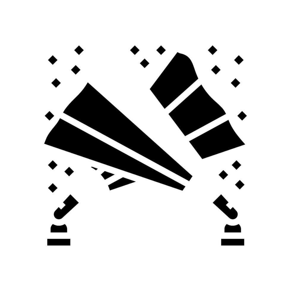 Blitz Beleuchtung Disko Party Glyphe Symbol Vektor Illustration