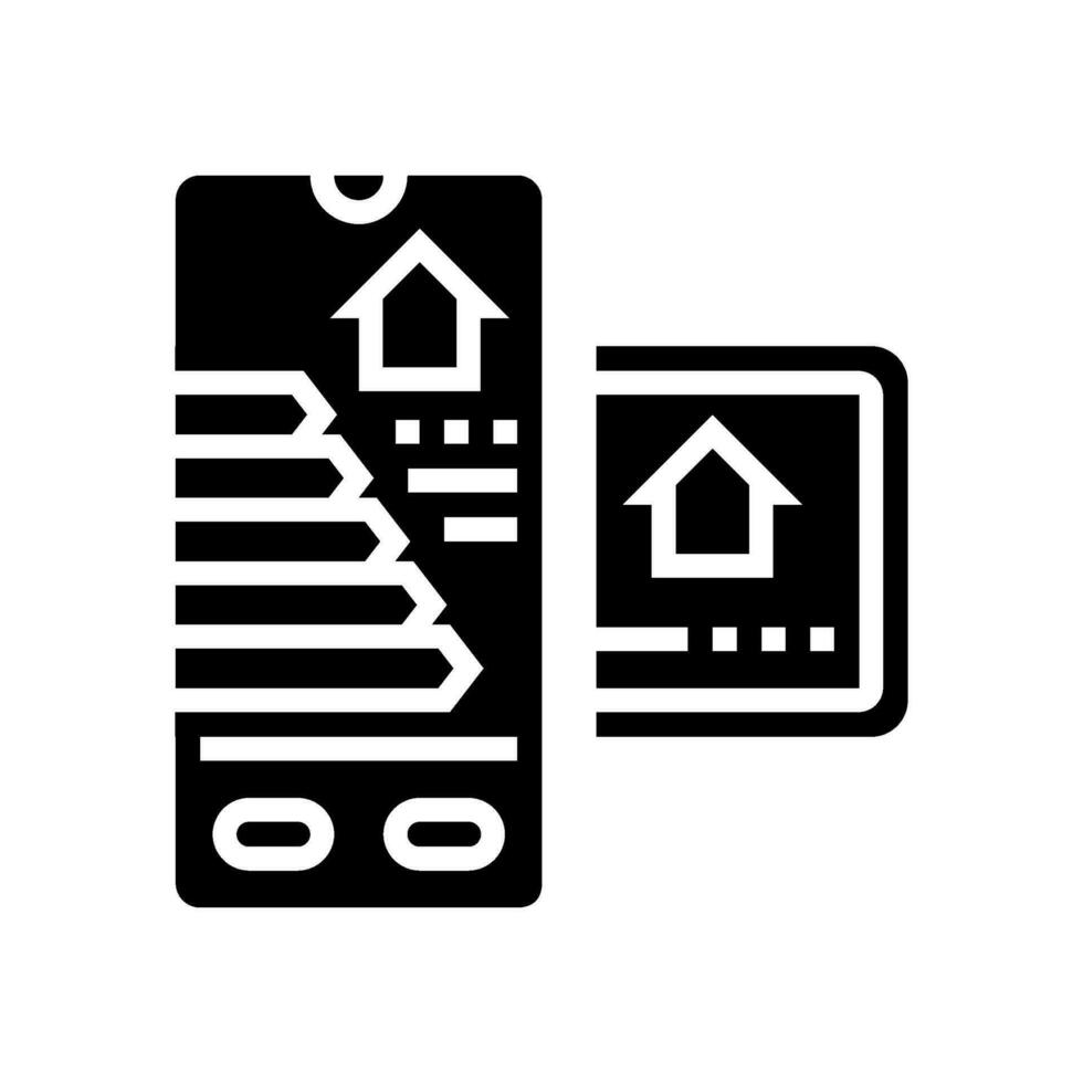 Zuhause Automatisierung effizient Glyphe Symbol Vektor Illustration