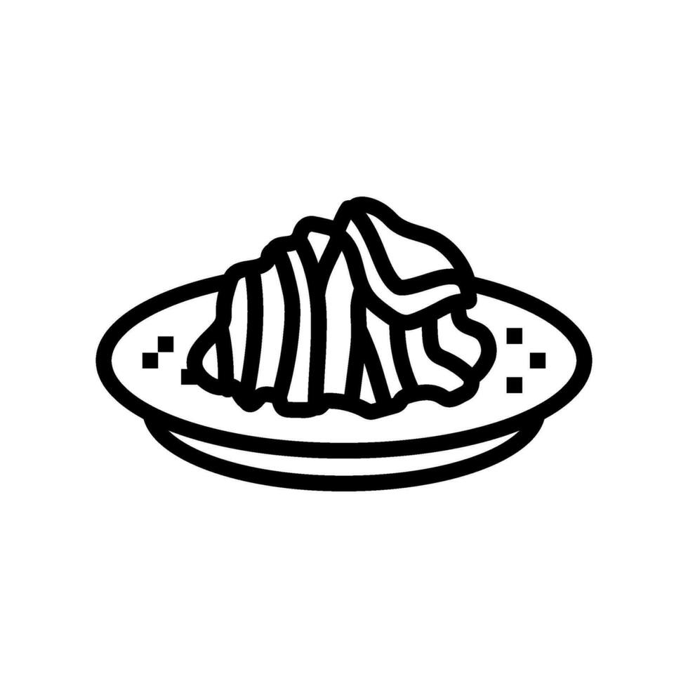 ratatouille franska kök linje ikon vektor illustration