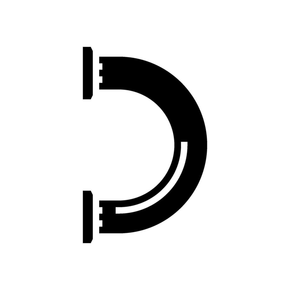 företag rörledning glyf ikon vektor illustration