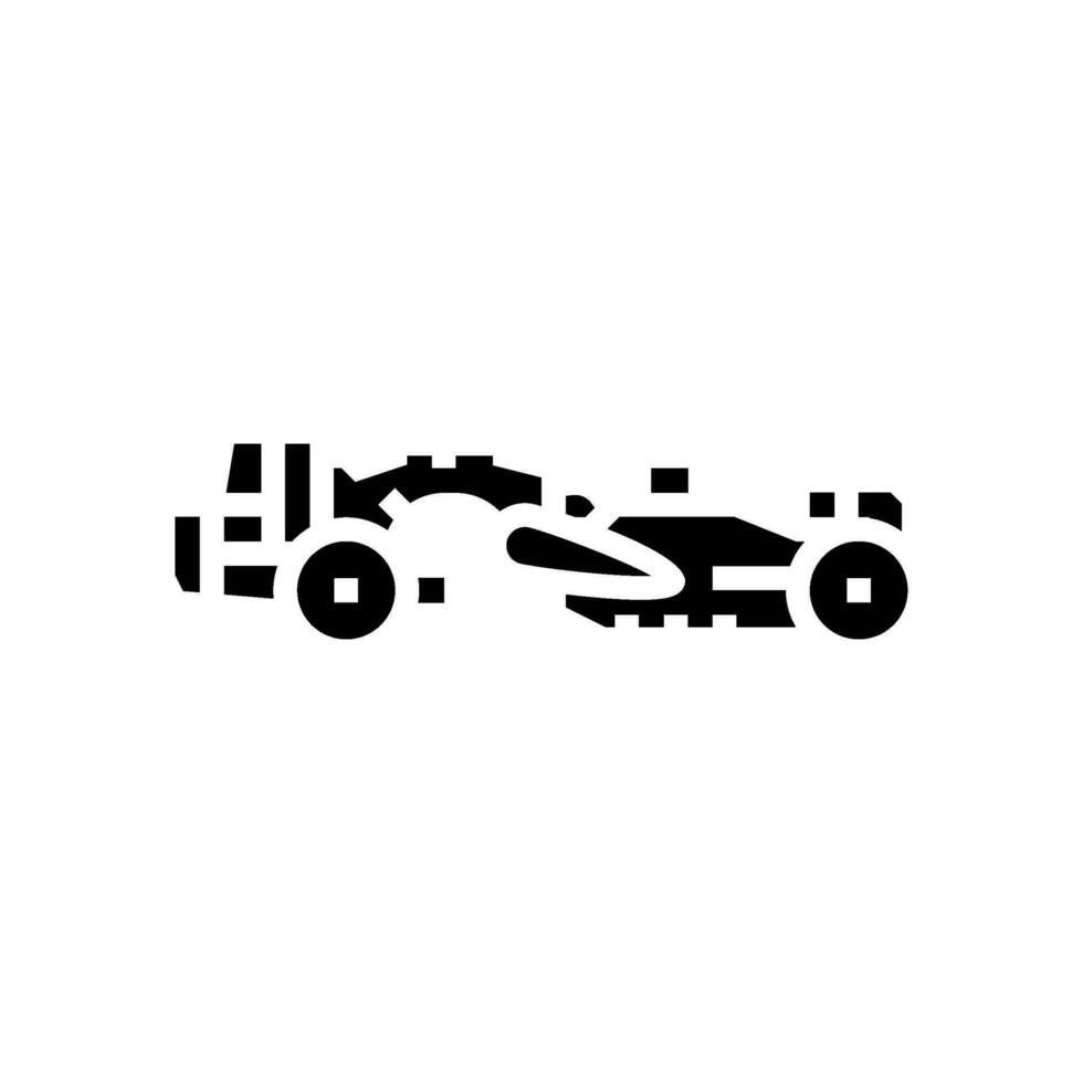skrapa maskin konstruktion fordon glyf ikon vektor illustration