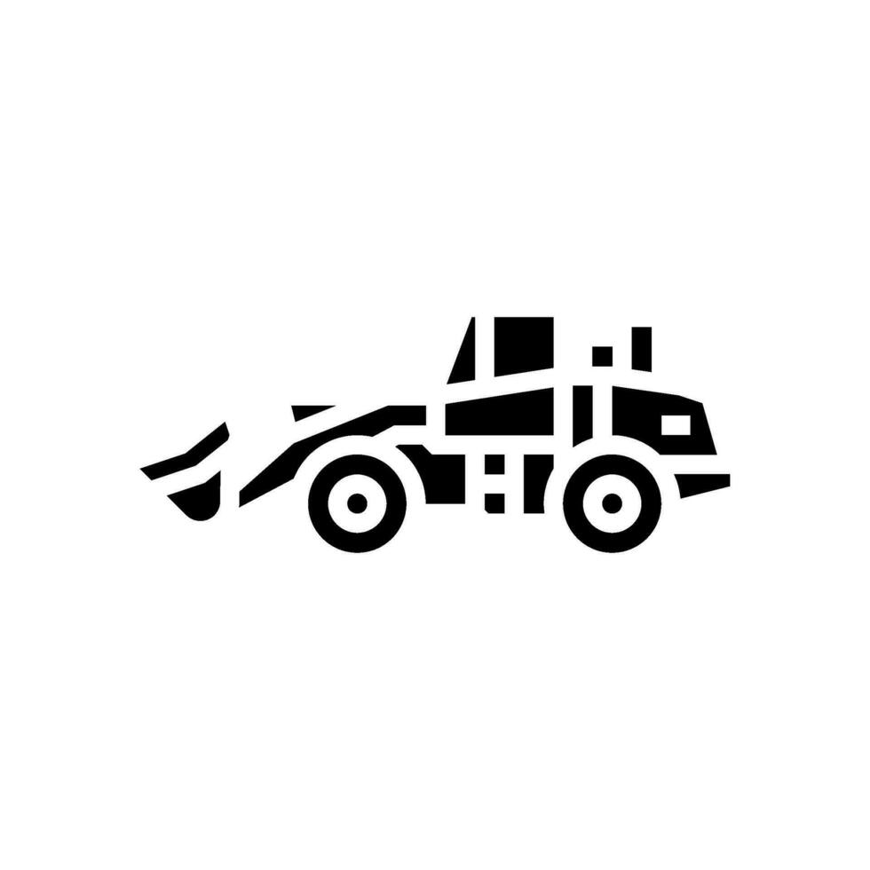 hjul lastare konstruktion fordon glyf ikon vektor illustration
