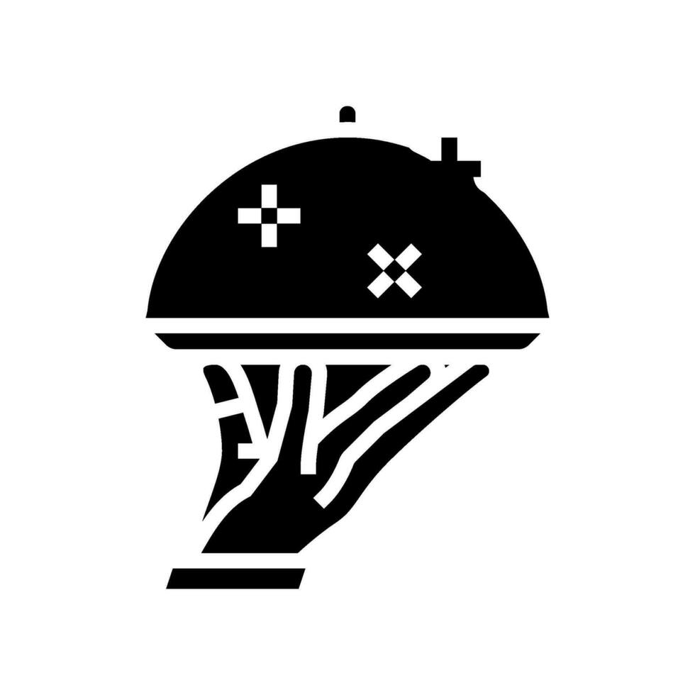 Gourmet Kochen Restaurant Koch Glyphe Symbol Vektor Illustration
