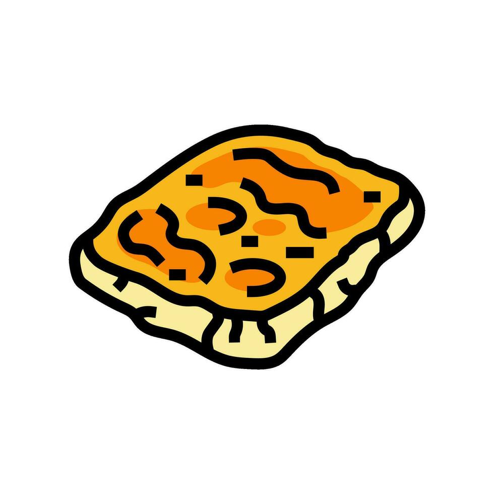 saganaki grekisk kök Färg ikon vektor illustration