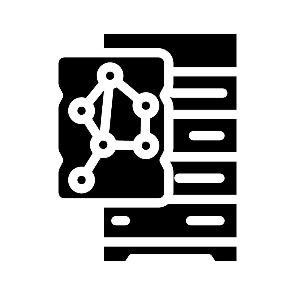 nosql Datenbank Glyphe Symbol Vektor Illustration