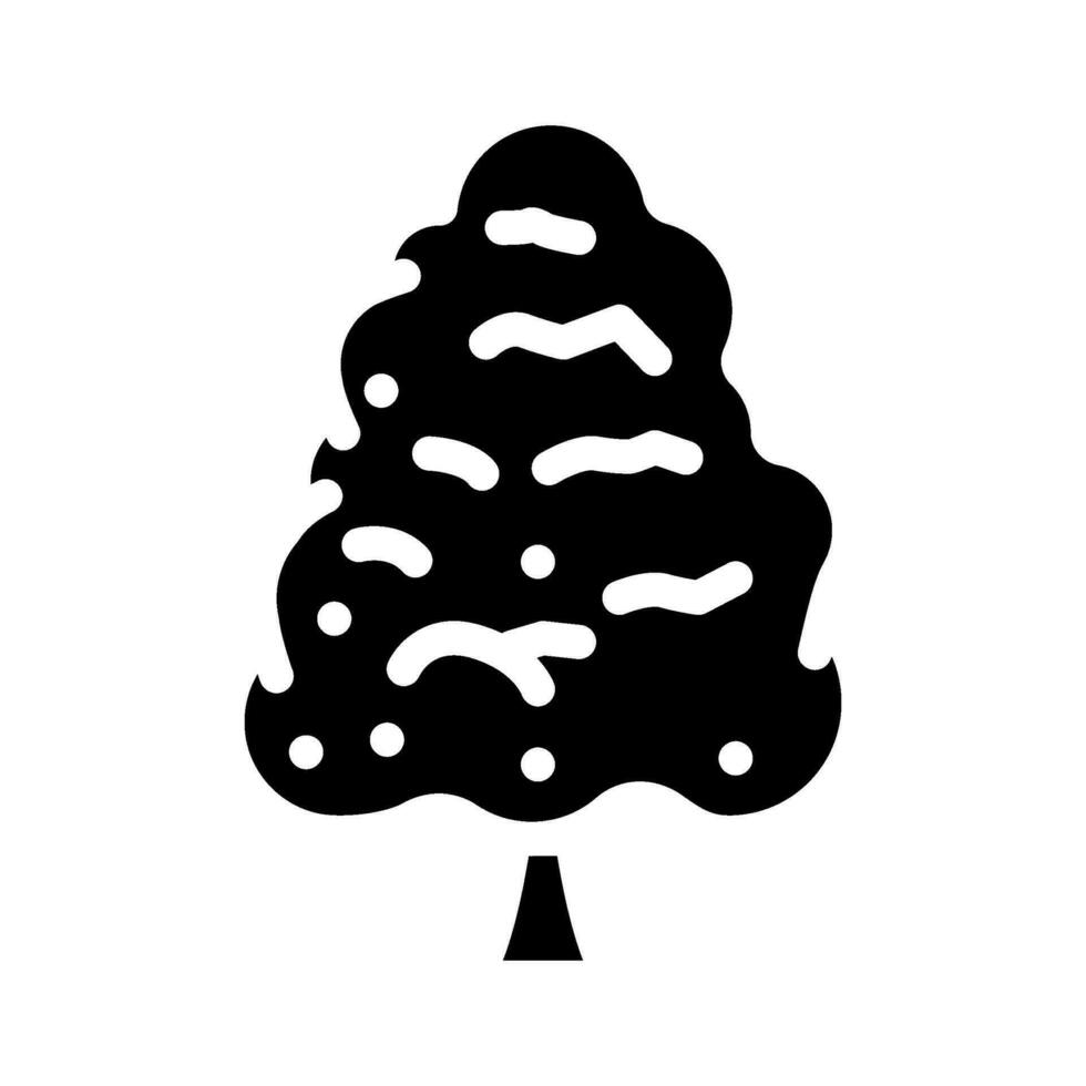 Durian Baum Urwald Amazonas Glyphe Symbol Vektor Illustration