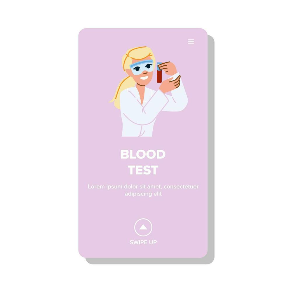 Gesundheit Blut Prüfung Vektor