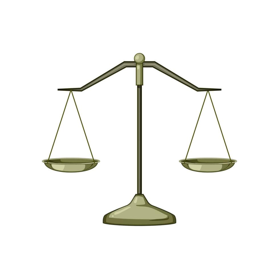 rättvisa balans skala tecknad serie vektor illustration