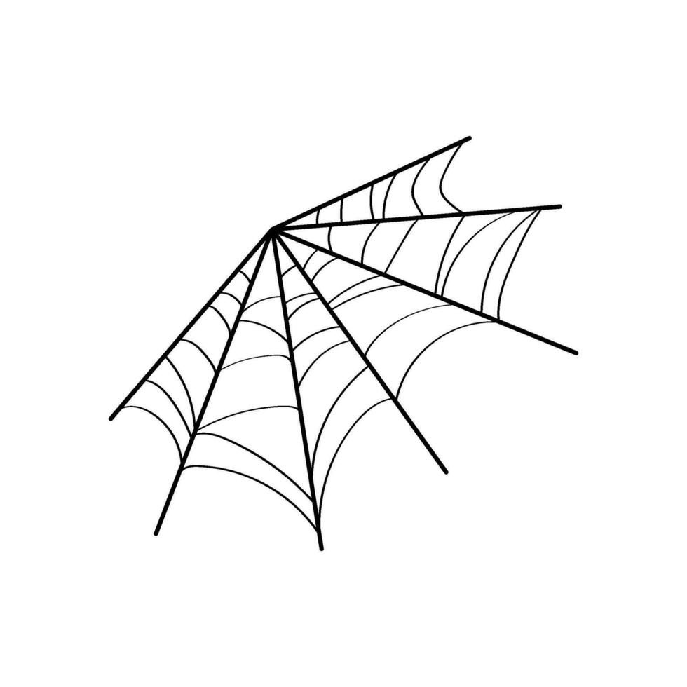 unheimlich Spinnennetz Karikatur Vektor Illustration