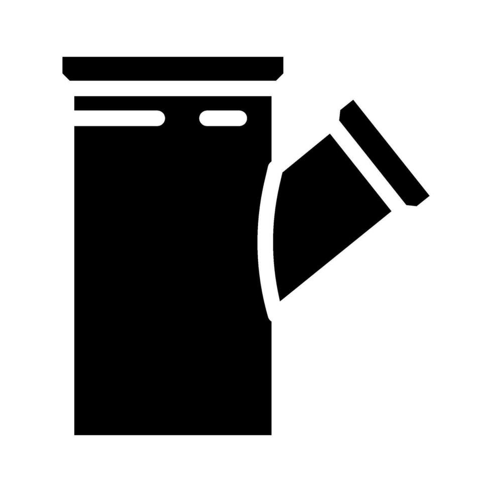 Öl Pipeline Glyphe Symbol Vektor Illustration