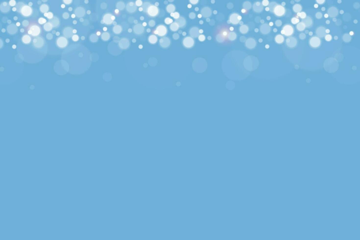 Bokeh funkelt auf Blau Hintergrund. glänzend verschwommen Beleuchtung Weihnachten Hintergrund Vorlage. Vektor Banner