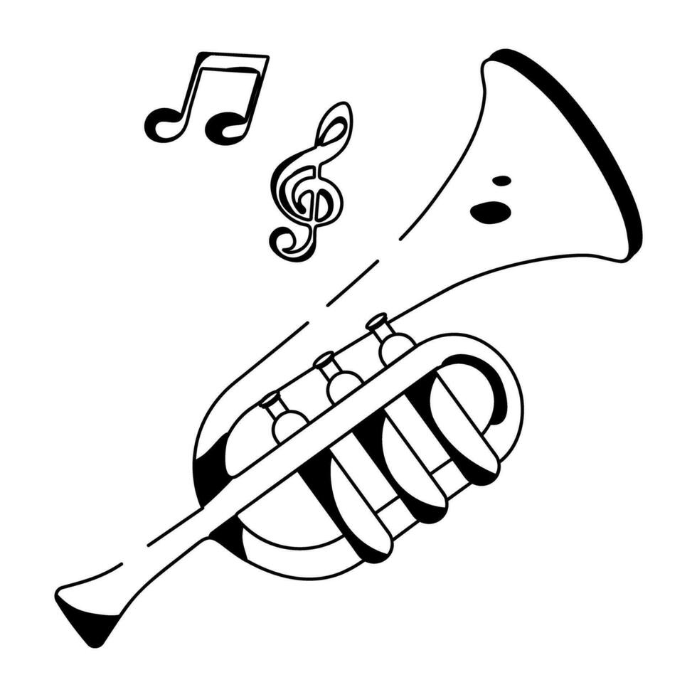 trendiga trumpet koncept vektor