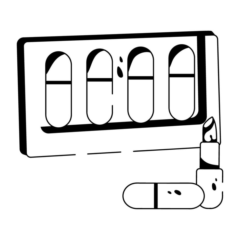 modisch Lippenstift Schatten vektor