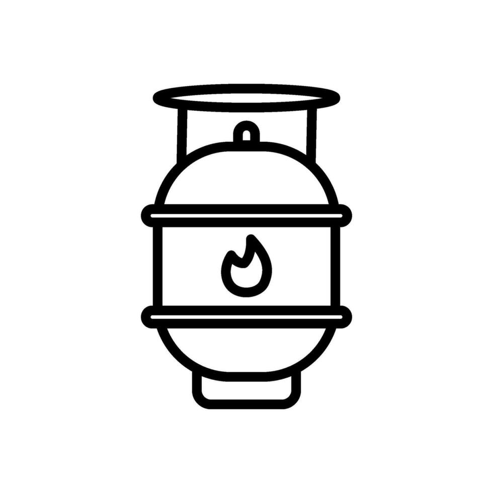 Gas Zylinder Symbol Vektor im Linie Stil