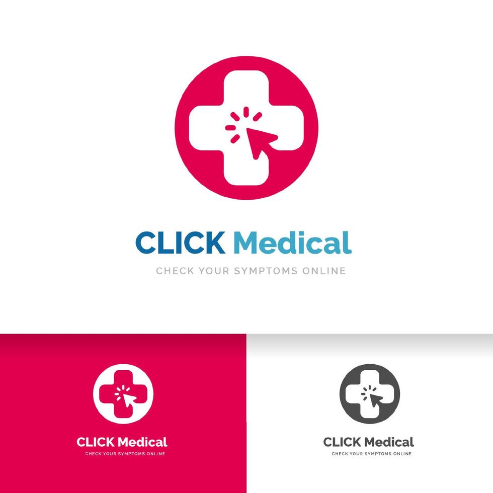 online medicinsk logotyp formgivningsmall. hälsa och medicin symbol. vektor