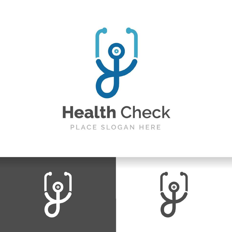 Stethoskop-Icon-Design-Symbol. Logo-Vorlage für Gesundheit und Medizin. vektor