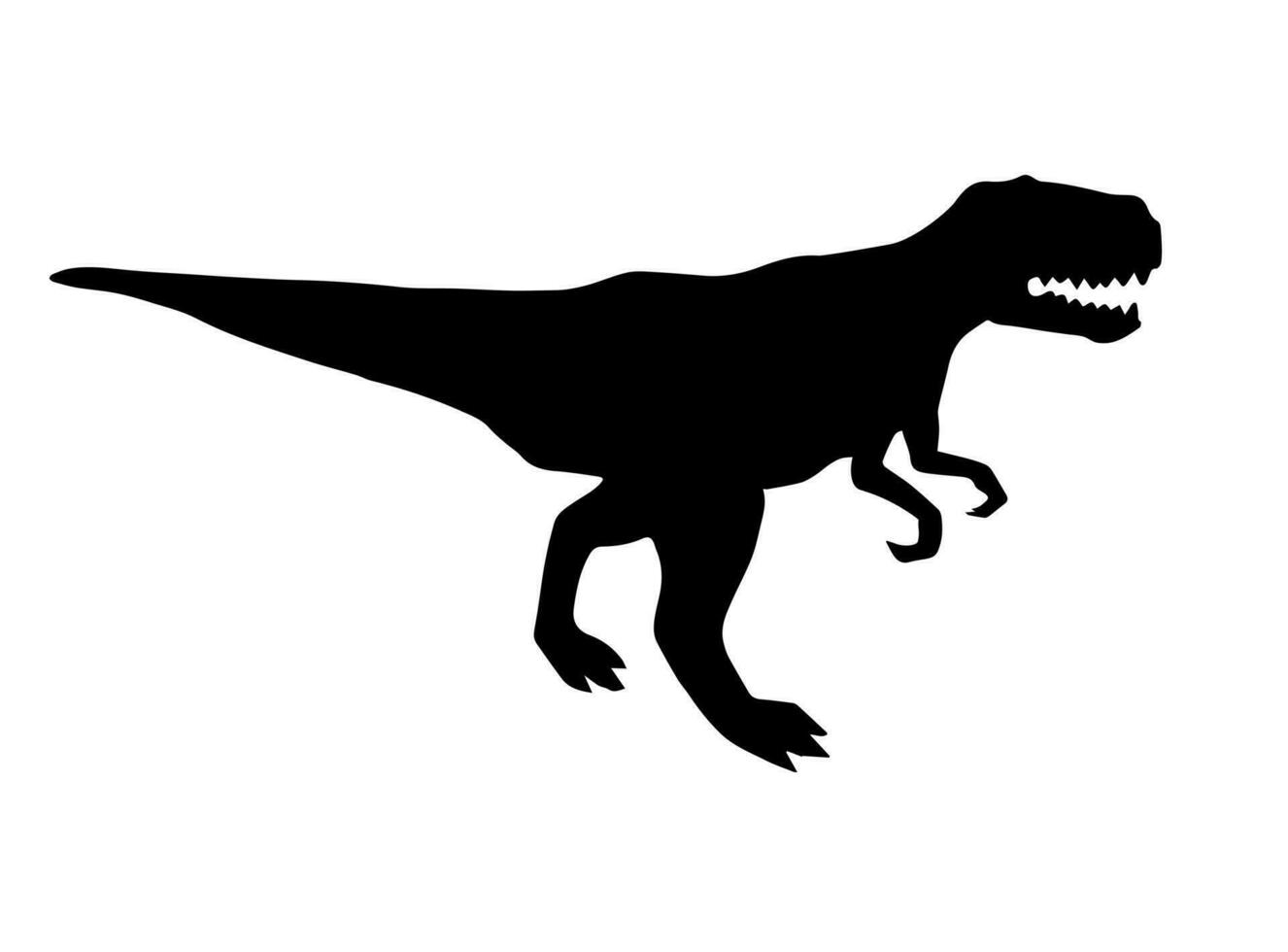 Vektor schwarz Tyrannosaurier rex Dinosaurier Silhouette