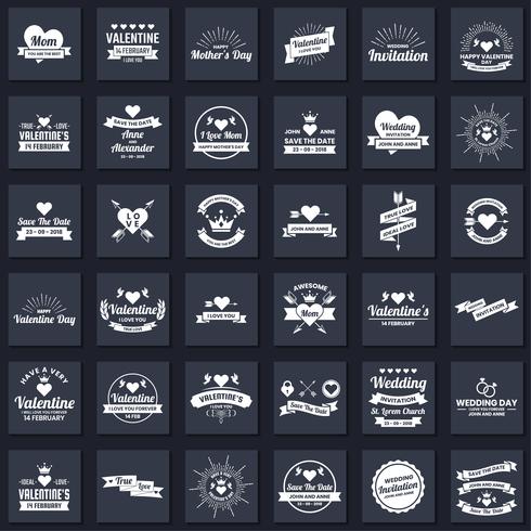 Vintage Retro Vector Logo för banner