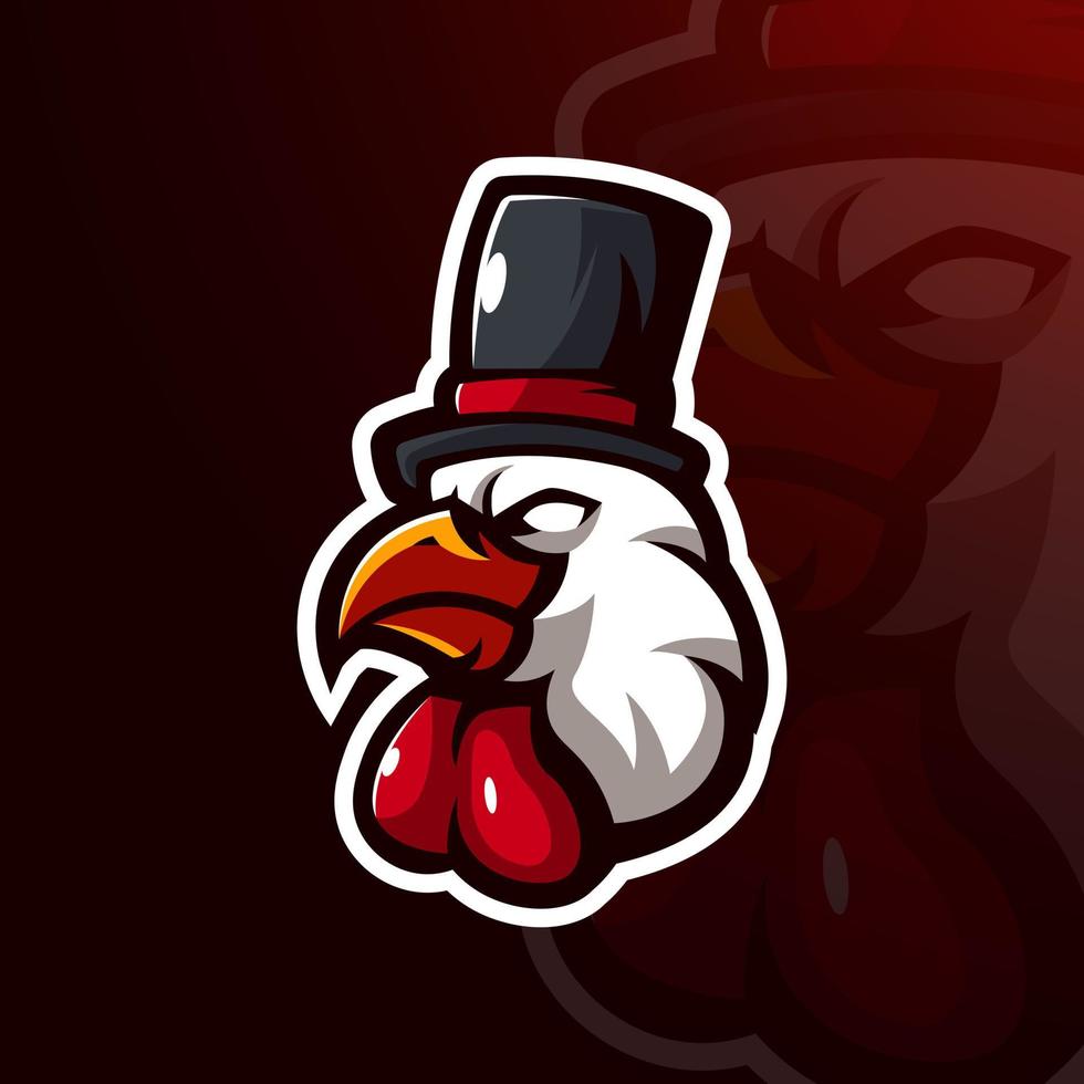 Magic Chicken Illustration Design für Team-Logo-Spiele und Sport vektor