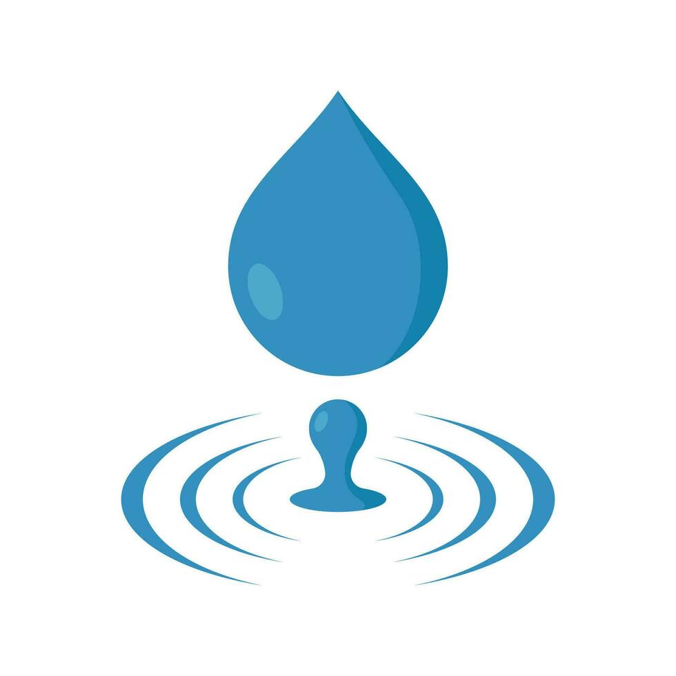 Wasser fallen Symbol Vektor Design Vorlage einfach und sauber