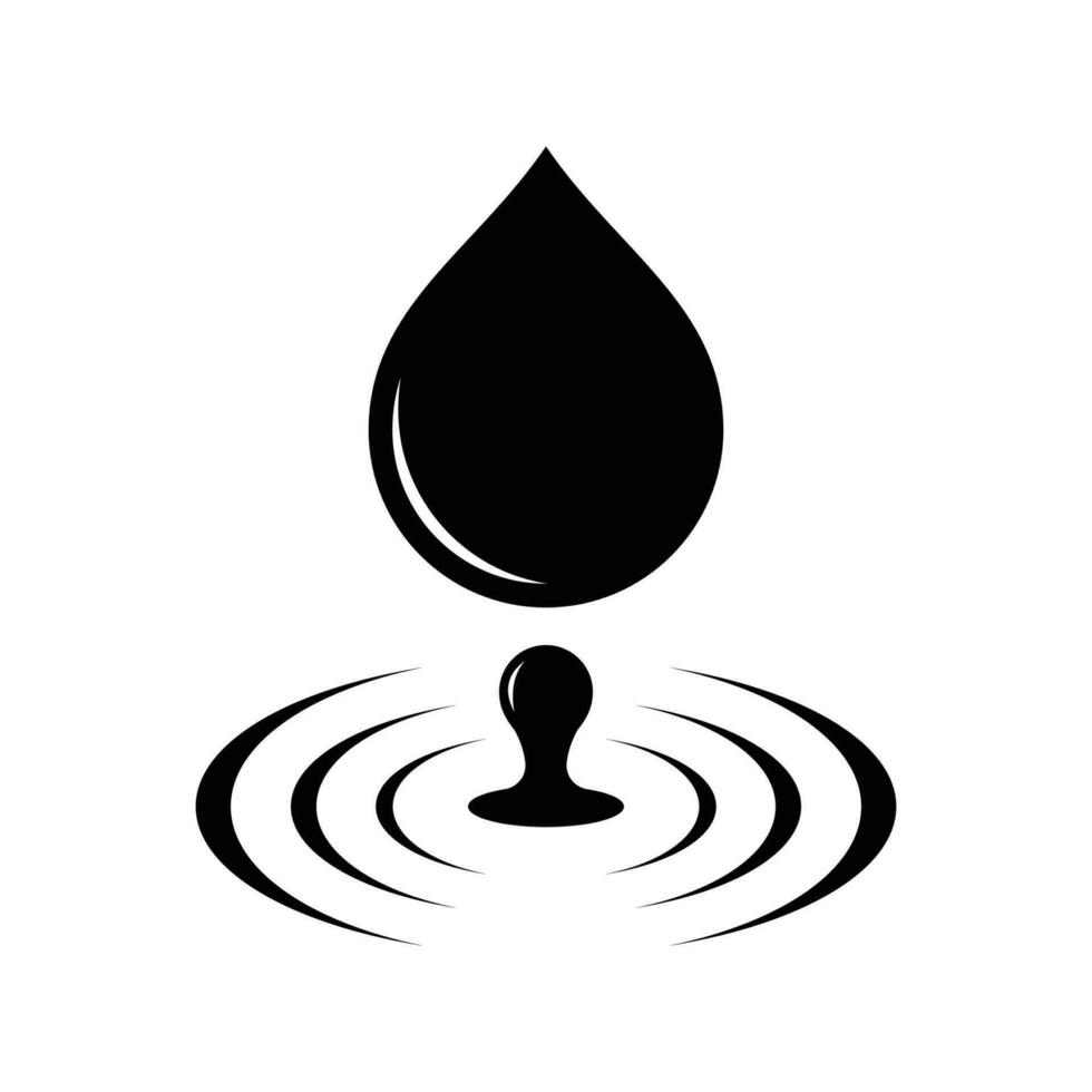 Wasser fallen Symbol Vektor Design Vorlage einfach und sauber