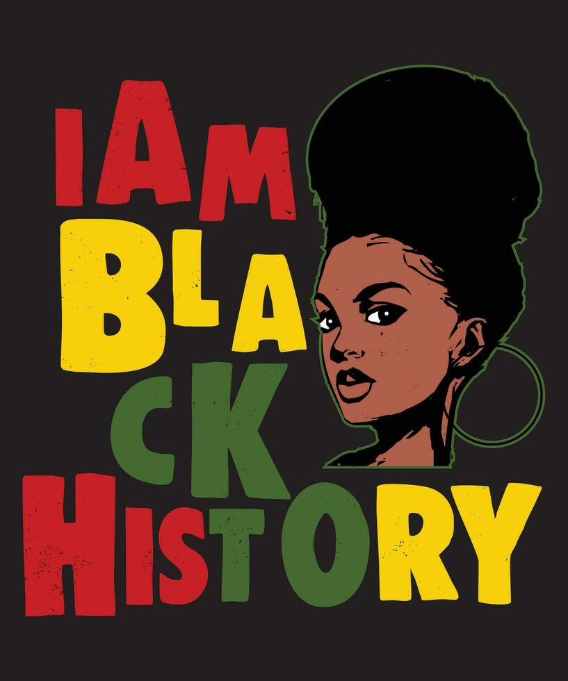 jag är svart historia vektor