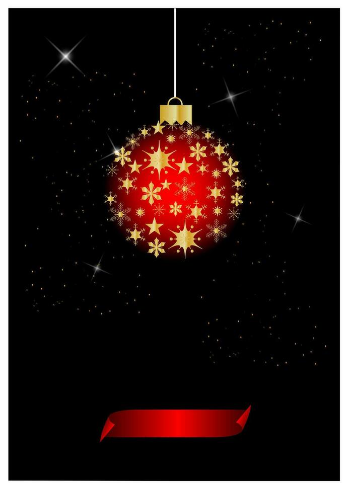 Weihnachten Party Einladung, Poster, Flyer, Broschüre Vorlage Design mit stilisiert Weihnachten Ball und Winter Element. Vektor Illustration eps 10.