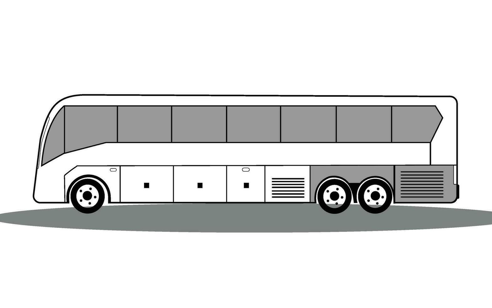 einfach Reise Bus Linie Kunst Illustration vektor