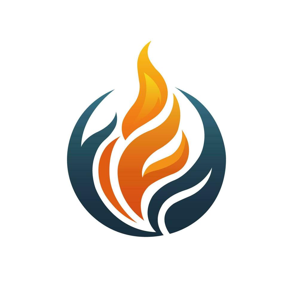 Feuer Flamme Logo Symbol. Öl, Gas und Energie. isoliert Vektor Illustration