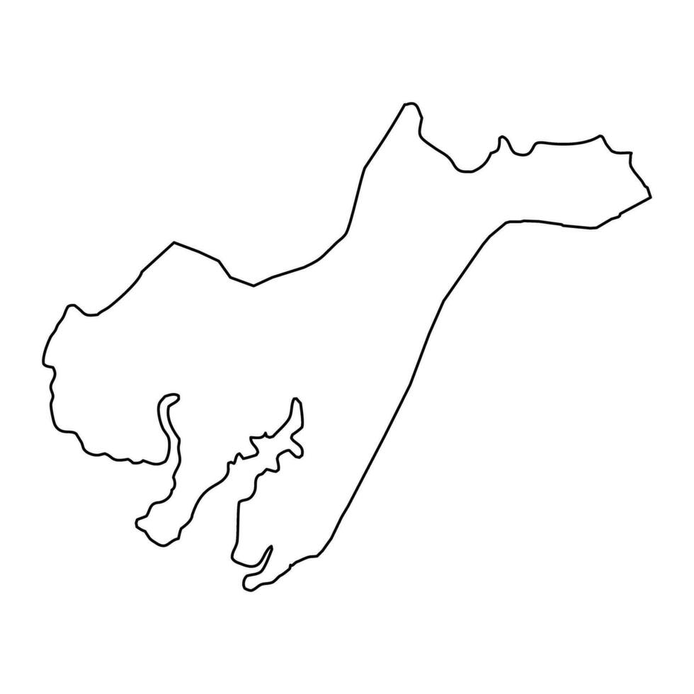 tombali område Karta, administrativ division av guinea bissau. vektor illustration.
